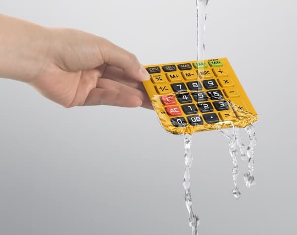 CASIO TOIMISTOLASKIN VEDENPITÄVÄ WM-320MT-S, 12-numeroinen näyttö, irrotettava näppäimistö.