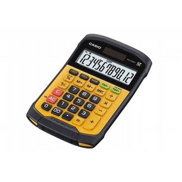 CASIO TOIMISTOLASKIN VEDENPITÄVÄ WM-320MT-S, 12-numeroinen näyttö, irrotettava näppäimistö.