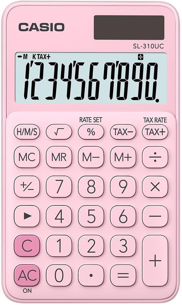 CASIO LASKIN POCKET SL-310UC PK PINK, 10 NUMEROINÄYTTÖ Vaaleanpunainen