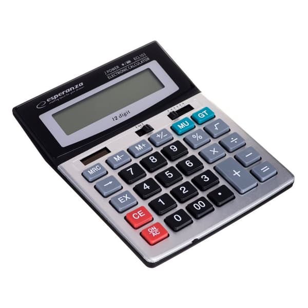 Esperanza ECL103 miniräknare Desktop Basic Svart, Grå