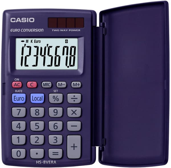 Miniräknare CASIO HS-8VERA svart Blå
