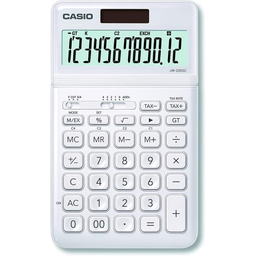 CASIO JW200SCWE - Calculators (183.5 × 109 × 10.8 mm) Vit