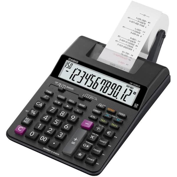 Skrivarräknare - CASIO - HR150 RCE - Svart - LCD-skärm - Batteridriven Svart