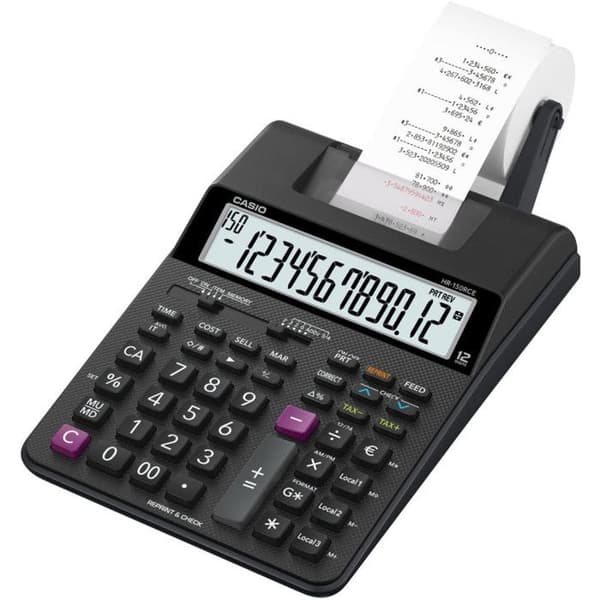 Skrivarräknare - CASIO - HR150 RCE - Svart - LCD-skärm - Batteridriven Svart
