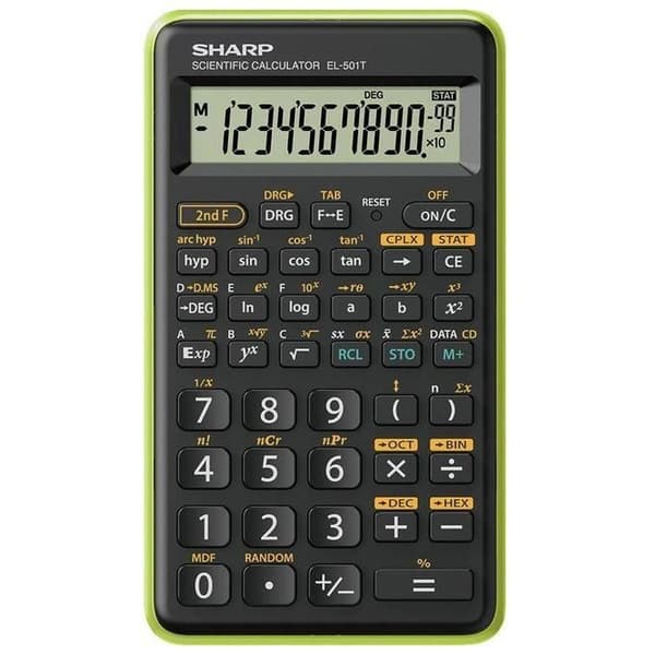 SHARP EL501TBGR vetenskaplig kalkylator Svart, Grön