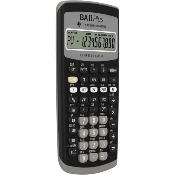 Finansieringsräknare - BA II Plus™ - Svart - 10 siffrors display - Batteri - Funktion IRR/NPV