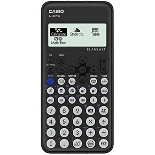 Casio FX-82CW vetenskaplig kalkylator med över 290 funktioner och naturlig HD-skärm i 4 grånivåer