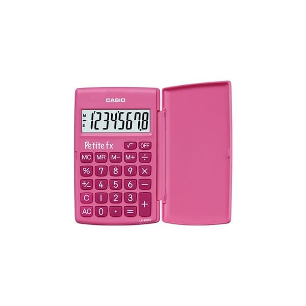 Räknare - CASIO - LC-401LV-PK - Vetenskaplig - Grafisk - Rosa - Stor kontrastskärm