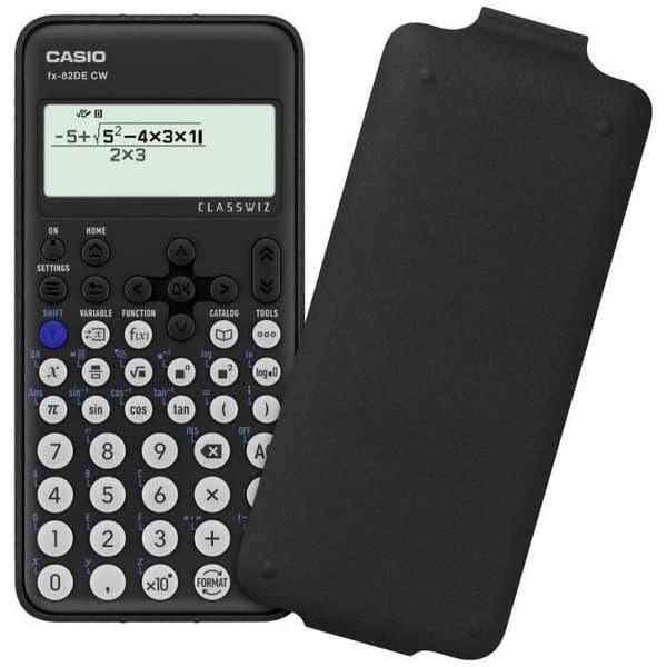 Casio FX-82DE CW Teknisk och vetenskaplig kalkylator svart Display: 10 batteridriven (B x H x D) 77 x 13,8 x 162 mm