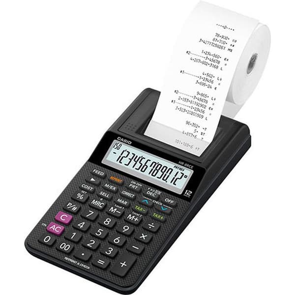 Skrivarräknare - CASIO - HR8 RCE - Bärbar - LCD-skärm - Batteridriven