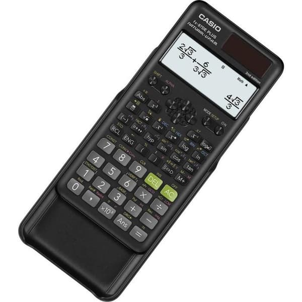 Vetenskaplig miniräknare - Casio - FX-87DEPLUS-2 - 12-raders solskärm - Svart - Naturlig visning