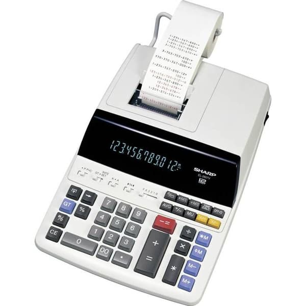 Sharp EL-2607V Skrivarräknare vit skärm: 12 på elnätet (B x H x D) 222 x 78 x 327 mm Vit