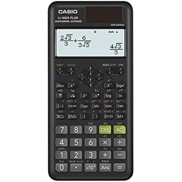 Casio FX-85ES PLUS-2 vetenskaplig kalkylator - Naturlig display - 252 funktioner - Svart Svart
