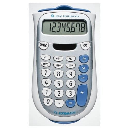 TEXAS Instrument - Kalkylatorskydd skyddar Silver, Vit