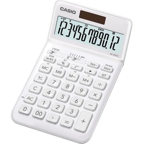 CASIO JW-200SC-WE-S-EP skrivbordsräknare vit Vit