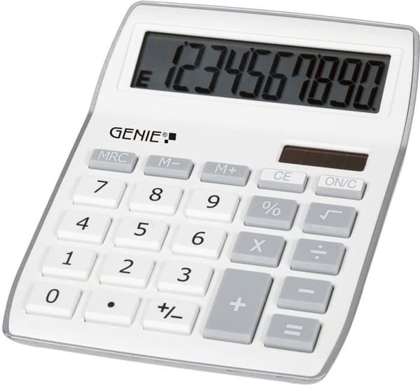 Genie-kalkylator - 12262 Grå, Vit