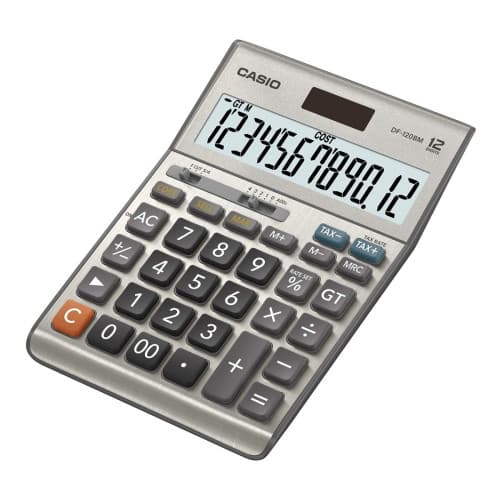 CASIO DF-120BM - Miniräknare Unisex (18X12,5X4CM) Svart, Grå