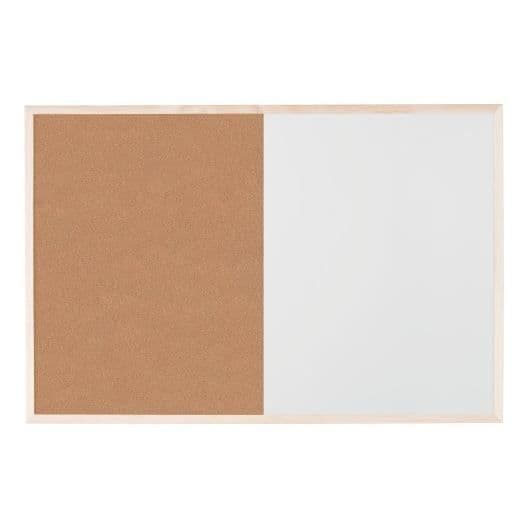 Vitt skrivtavla - Bi-Office - MX04106010 - 600 x 450 mm - Fäst - Lackat stål/Kork
