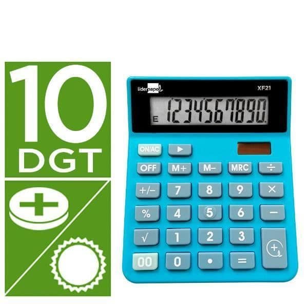 KONTORSPRODUKTER / MATERIEL, Miniräknare, Fickräknare, Liderpapel Calc Sobxf21 10d S+p Az 127x105x Egenskaper