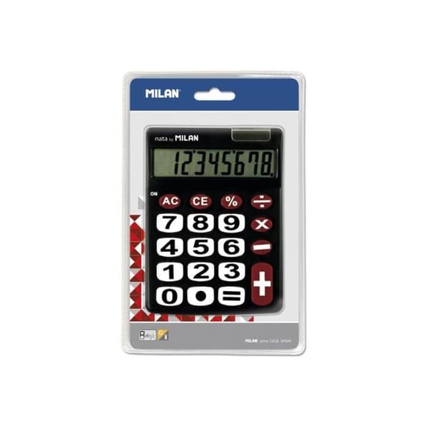 Skrivbordskalkylator - Okänt märke - 8 siffror - Dubbel strömförsörjning - Stora tangenter