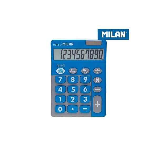 Miniräknare - Milan - Duo 10 - Ficka - Blå - Batteridriven Blå