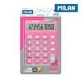 Miniatyrbild 2 av 2: Skrivbordskalkylator - Milan - Duo 10 siffror - Rosa - Stora tangenter - Dubbel strömförsörjning