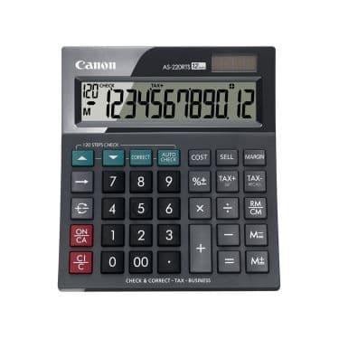 CANON Canon AS-220RTS Enkel miniräknare - 12 siffror - LCD - Svart Svart