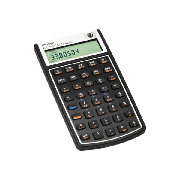 Finansiell kalkylator - HP - 10bII - Batteri - Svart - 100 professionella funktioner