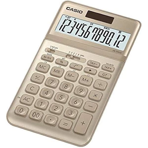 Vetenskaplig kalkylator - Casio - JW-200SC-GD - LCD-skärm - Batteri Guld