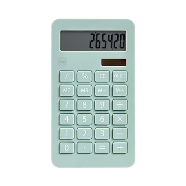 Miquelrius Kalkylator - MR13156 - Solarkalkylator, 10 Siffror, Stora Tangenter, LCD-skärm, Grön Färg