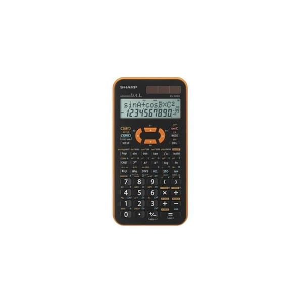 Vetenskaplig miniräknare Sharp SH-EL520XYR Flerfärgad Svart, Orange