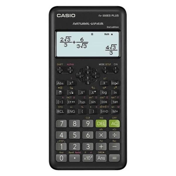 Casio FX-350ES Plus-2 vetenskaplig kalkylator Svart