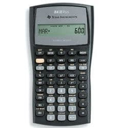 Finansiell kalkylator - Texas Instruments - BA-II-Plus - 10 siffror - 10 MB minne - Batteri