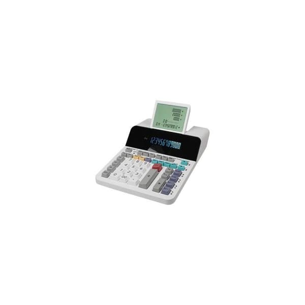 Skrivbordskalkylator - Sharp - EL-1901 - Skärm 12 - Strömförsörjning batteri och nät - Färg vit Vit