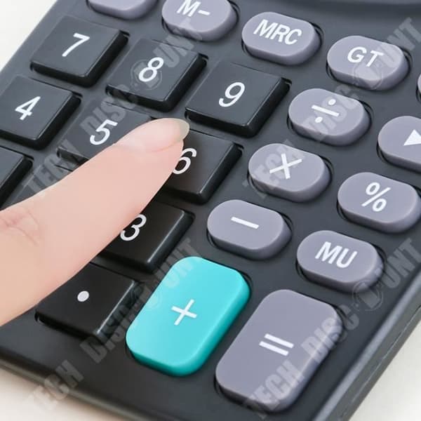 Solkalkylator - TD® - 12 siffror - Renskärm - Dubbel strömförsörjning - Svart