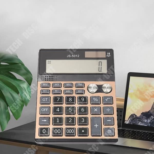 TD® Elektronisk Miniräknare 202x152x45MM Klar Display Storskärm Röstfunktion Desktop Miniräknare Solar Miniräknare