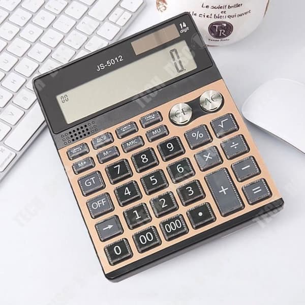 TD® Elektronisk Miniräknare 202x152x45MM Klar Display Storskärm Röstfunktion Desktop Miniräknare Solar Miniräknare
