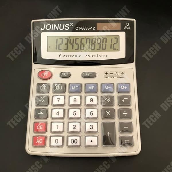 TD® Large Multifunction Desktop Solar Calculator, Dual Power Supply, Continuous Addition and Subtraktion Calculator