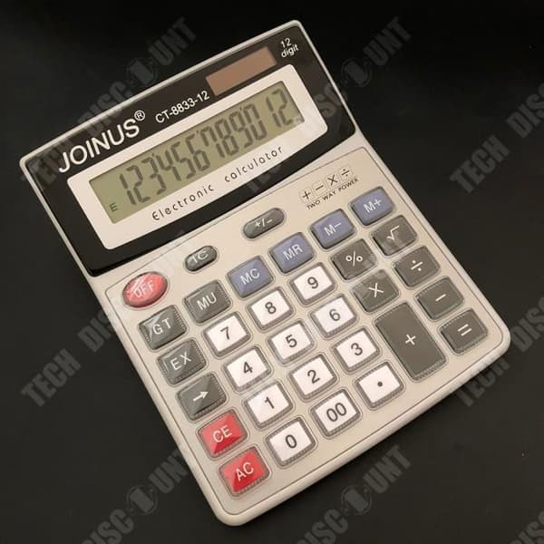 TD® Large Multifunction Desktop Solar Calculator, Dual Power Supply, Continuous Addition and Subtraktion Calculator