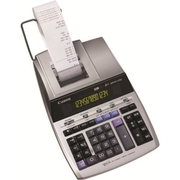 CANON-kalkylator med MP1411-LTSC-skrivare - LCD - 14 siffror - Nätadapter, minne för reservbatteri - Metalliskt silver Silver