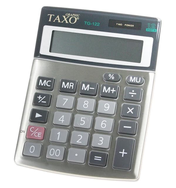 Taxo TG-122 12-cifret desktop lommeregner