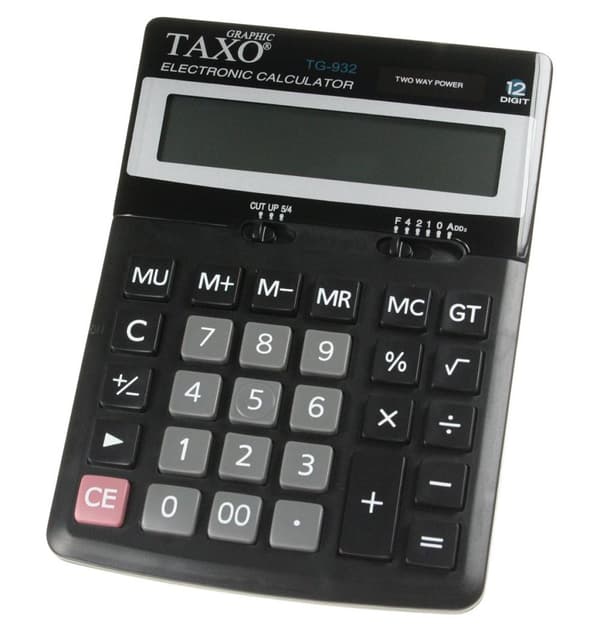 Taxo TG-932 12-cifret desktop lommeregner