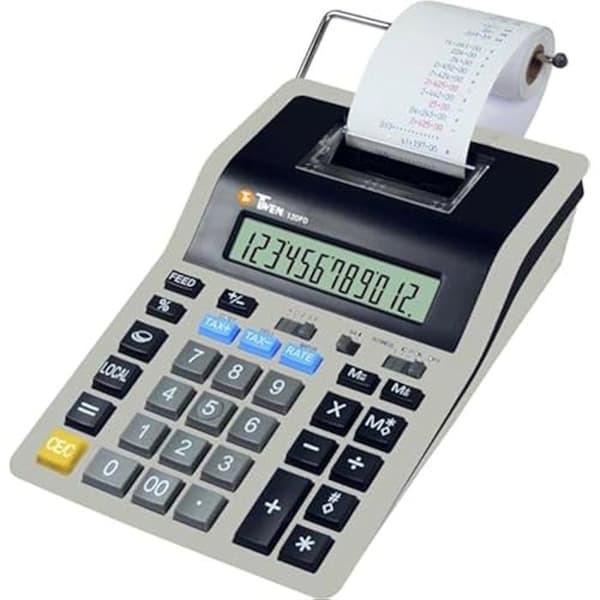 Bordräknare - Twen - 120 PD - Skrivare - 12-siffrors skärm - Strömförsörjning