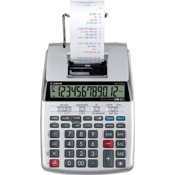 Skrivarräknare - CANON - P23-DTSC - 12 siffror - Stor LCD-skärm - Bärbar i två färger
