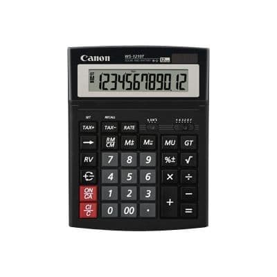 Kommersiell/finansiell kalkylator - CANON - WS-1210T - 12 siffror - LCD - Dubbel strömförsörjning