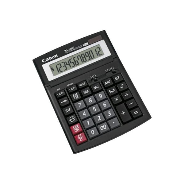 Kommersiell/finansiell kalkylator - CANON - WS-1210T - 12 siffror - LCD - Dubbel strömförsörjning