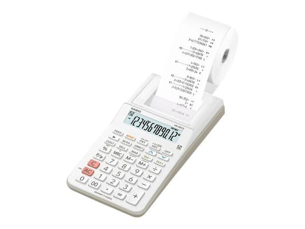 Utskriftskalkylator - CASIO - HR8 RCE - Bärbar - LCD-skärm - Batteridriven Sort