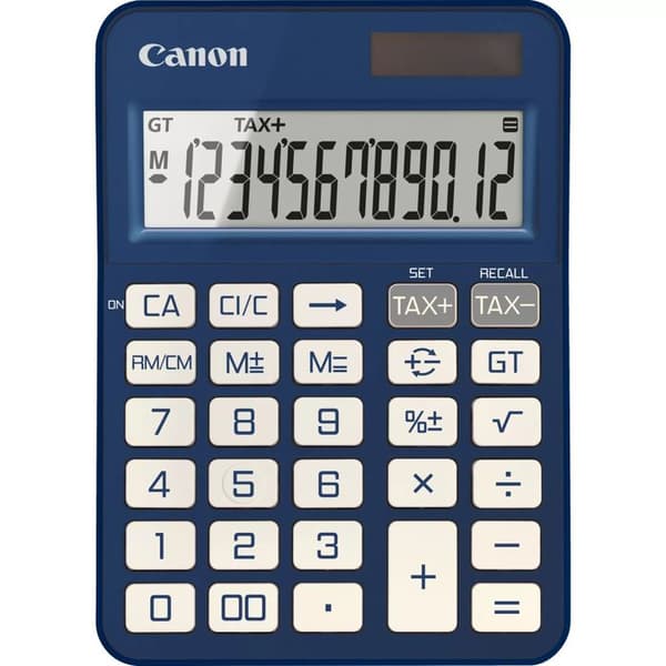 Kalkylator - CANON - KS-125KB-BL - Blå - LCD-skärm - 12 siffror Blå
