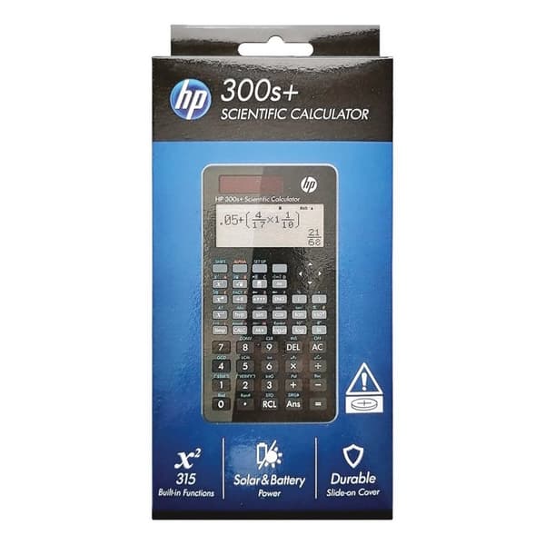 HP:n tieteellinen toimistolaskin HP 300SPLUS/INT BX, 315 toimintoa, 155x84x20mm, musta