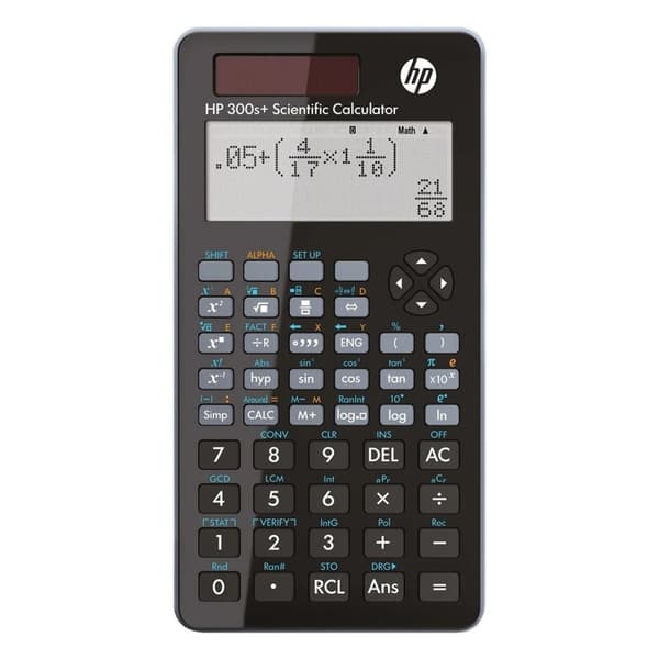 HP:n tieteellinen toimistolaskin HP 300SPLUS/INT BX, 315 toimintoa, 155x84x20mm, musta